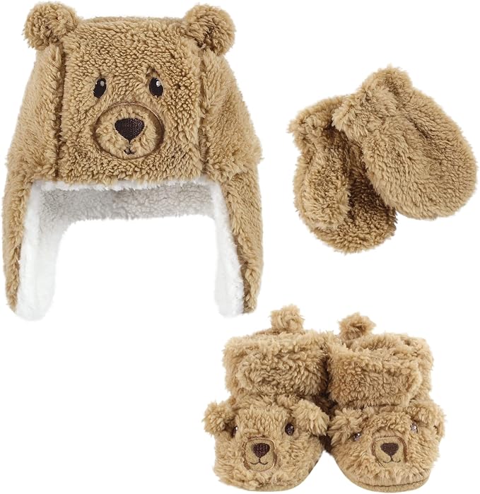Hudson Baby Baby Hudson Baby Unisex Baby Trapper Hat, Mitten and Bootie Set by HudsonBaby