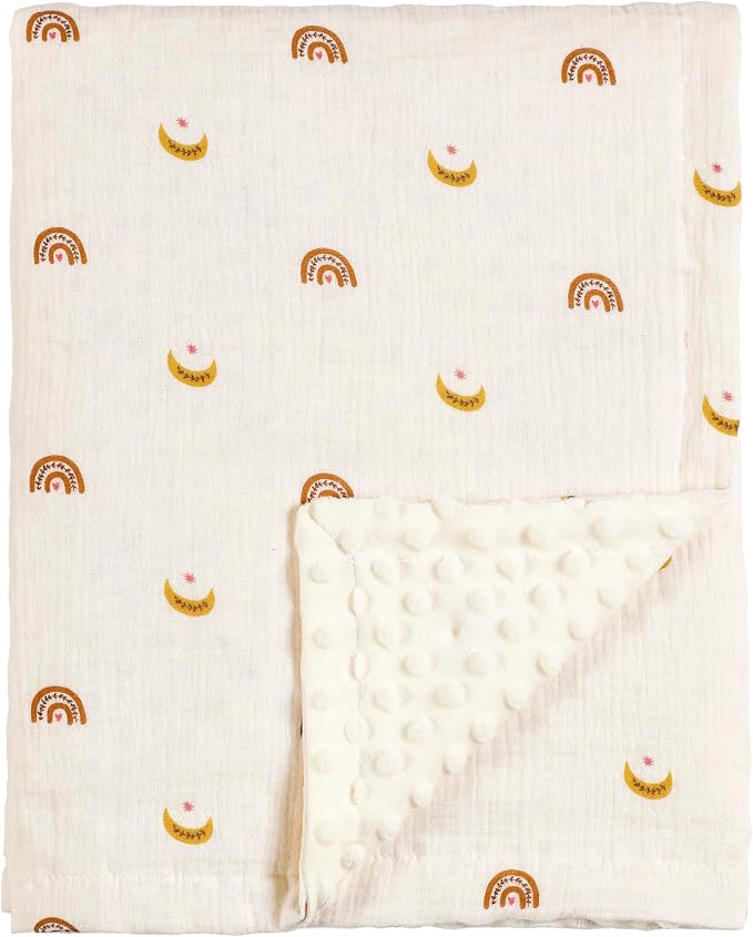CREVENT 30''X40'' Organic Muslin Cotton Baby Blanket by CREVENT