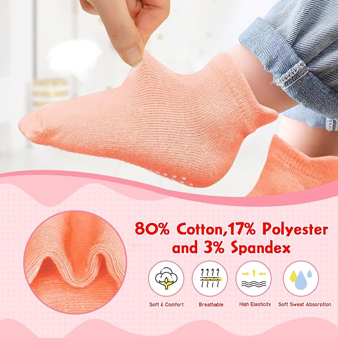 Toddler Non Slip Grip Ankle Socks - Image 5