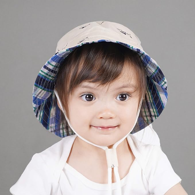 LANGZHEN Sun Protection Hat for Kids Toddler Boys Girls Wide Brim Summer - Image 5