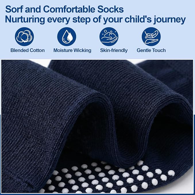 GRPSKCOS Baby Socks Non Slip 12 Pairs Toddler Anti Skid Socks - Image 3