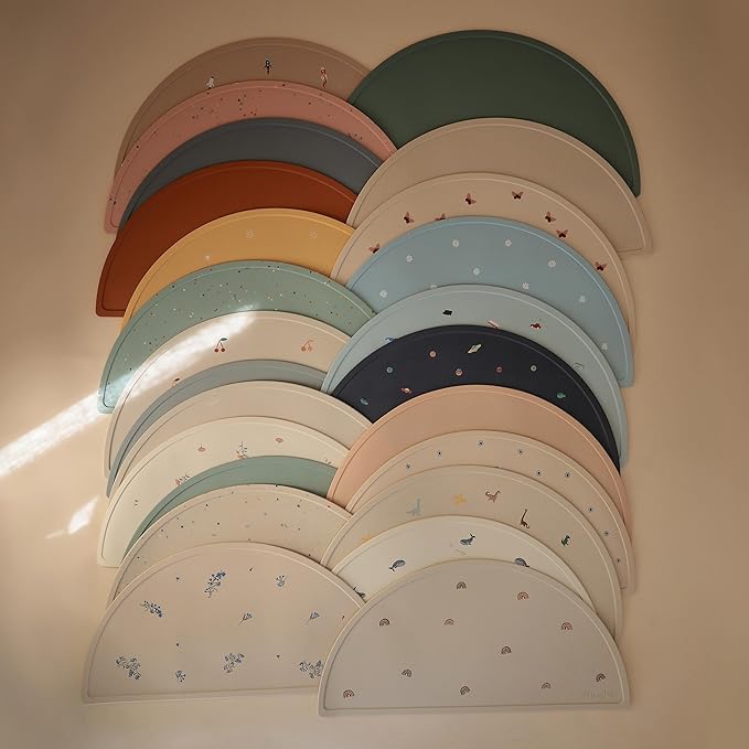 mushie Silicone Placemat for Kids | BPA-Free Non-Slip Design (Crowns)