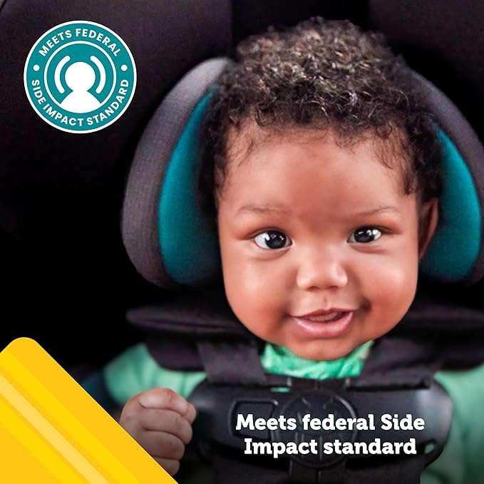 Safety 1st Grow and Go All-in-One Slim Convertible Car Seat, Rear Facing, 5-40 lbs, Forward Facing (30–65 lbs), High Back Booster Seat 40-100 pounds, Green Gables