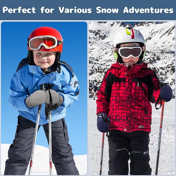 Olreco Baby Toddler Mittens Waterproof Infant Baby Winter Mittens Toddler Snow - Image 4