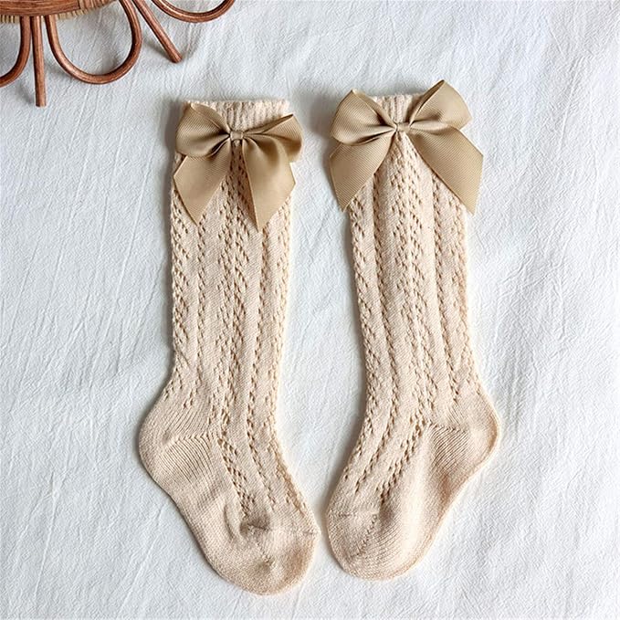 Baby Girl Knee-High Socks Toddlers Bow Stockings Newborn Infant Princess Frilly - Image 5