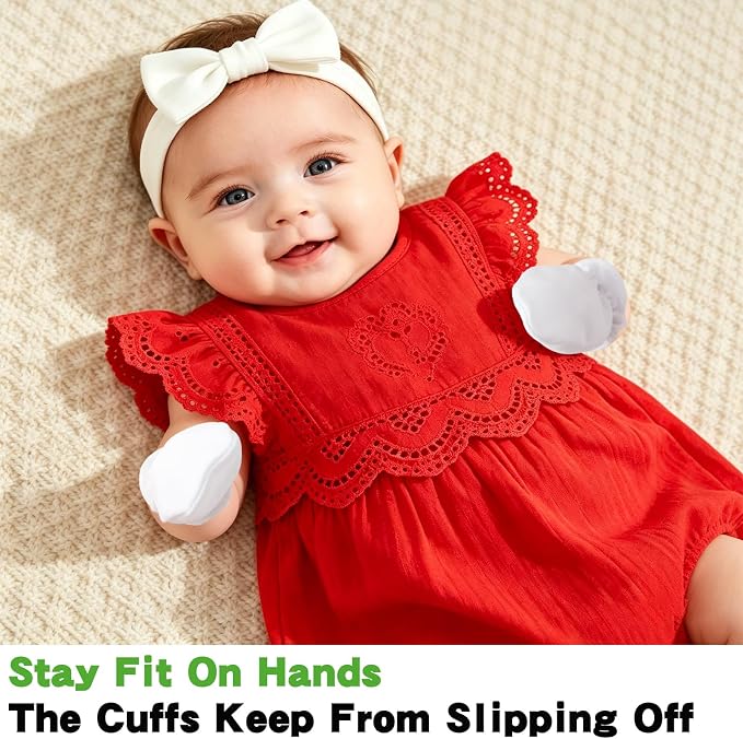 Baby Mittens 0-6 Months No Scratch 100% Cotton Gloves - Image 6