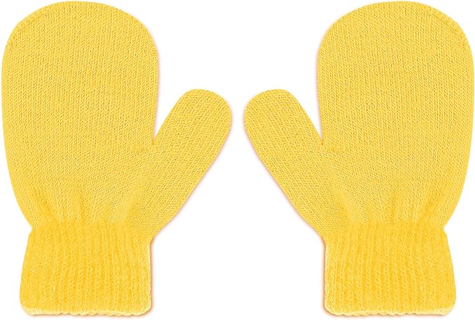 UTTPLL Toddler Magic Stretch Gloves Mittens Multicolor Soft Knit Gloves Warm - Image 2