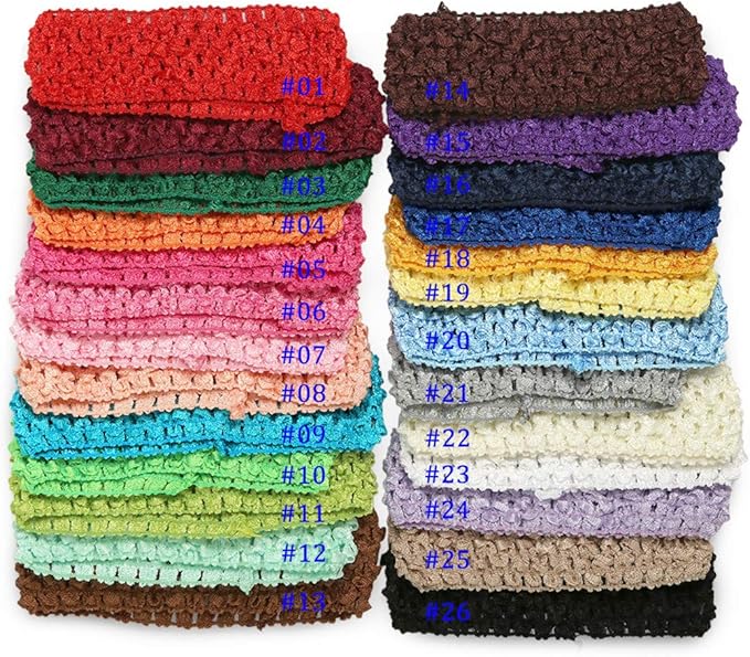 QandSweet Baby Girl's Stretch Headbands Crochet Stretchy Hair Bands DIY by QandSweet