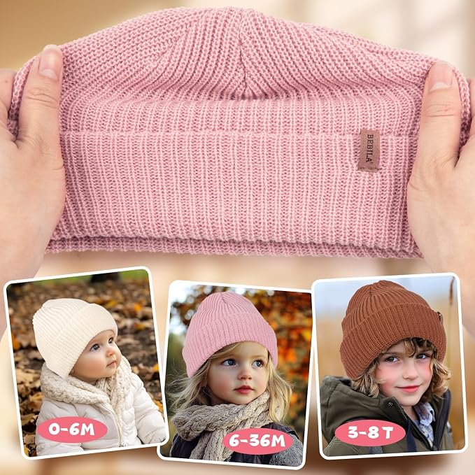 Baby Beanie Toddler Infant Winter Hats Knit Warm Caps - Image 3