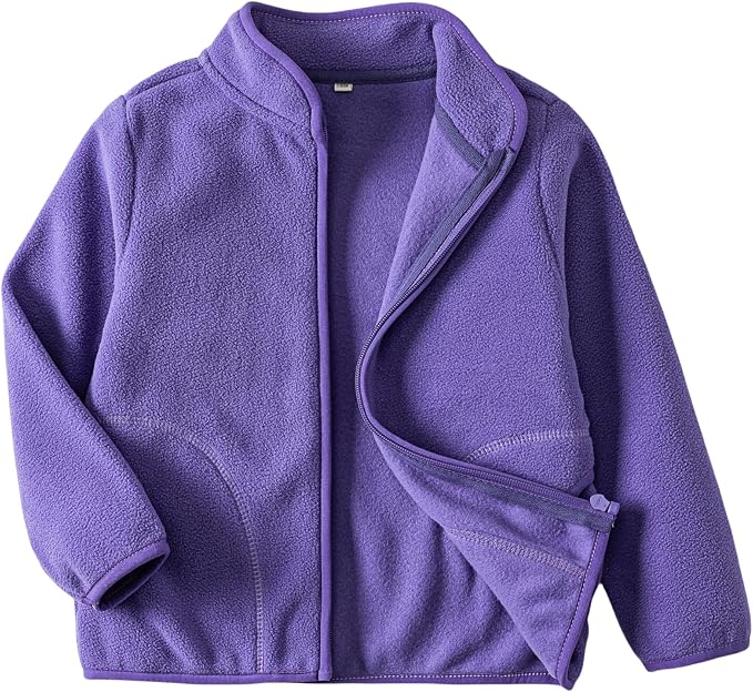 Toddler Boys Girls Fleece Jacket Lightweight Fall Spring 2-12 Years by EIGIOO