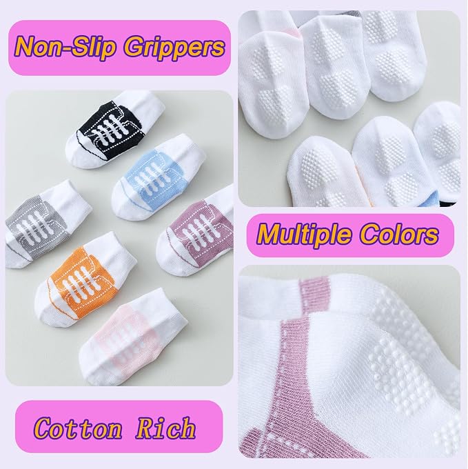 EPEIUS Unisex Baby Girls Boys Non-Slip Socks - Image 3