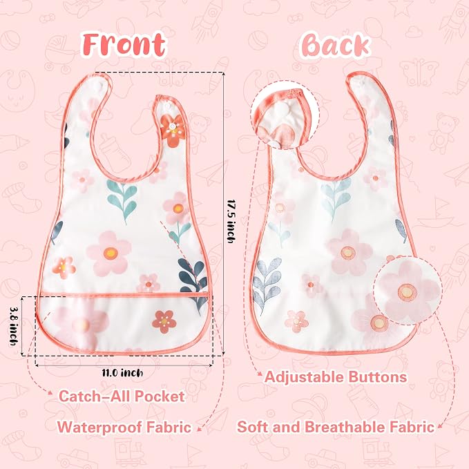 R HORSE 5Pcs Baby Feeding Bibs - Image 3
