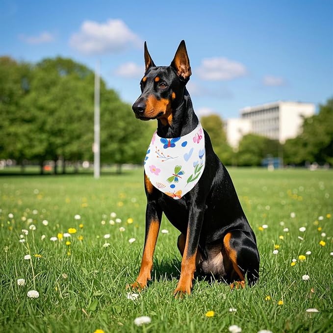 7 Pack Spring Dog Bandanas for Large Dogs Breed 33 Inch XL Summer Flowers Dog - Image 5