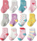 SkiBeaut Baby Toddlers Girls Socks, 12 Pairs Non Slip Kids Grips Toddler Grippy by SKIBEAUT