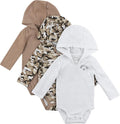 Hanes Baby Long Sleeve Bodysuit, Ultimate Bodysuit Hoodie Boys & Girls by Hanes