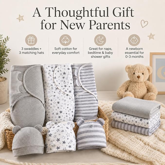 3-Pack Unisex Baby Swaddles for Newborns - Image 7