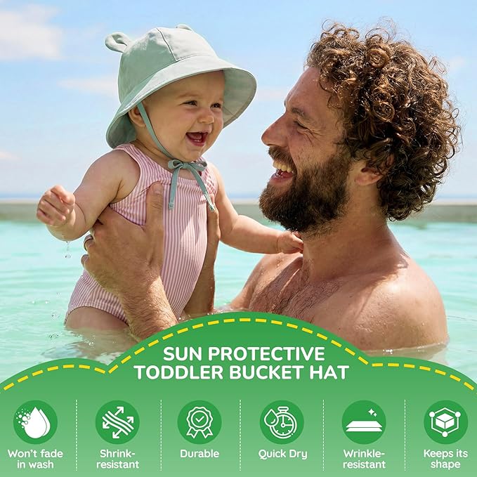 Zando Wide Brim Baby Sun Bucket Hat 0-4T UPF 50+ - Image 3