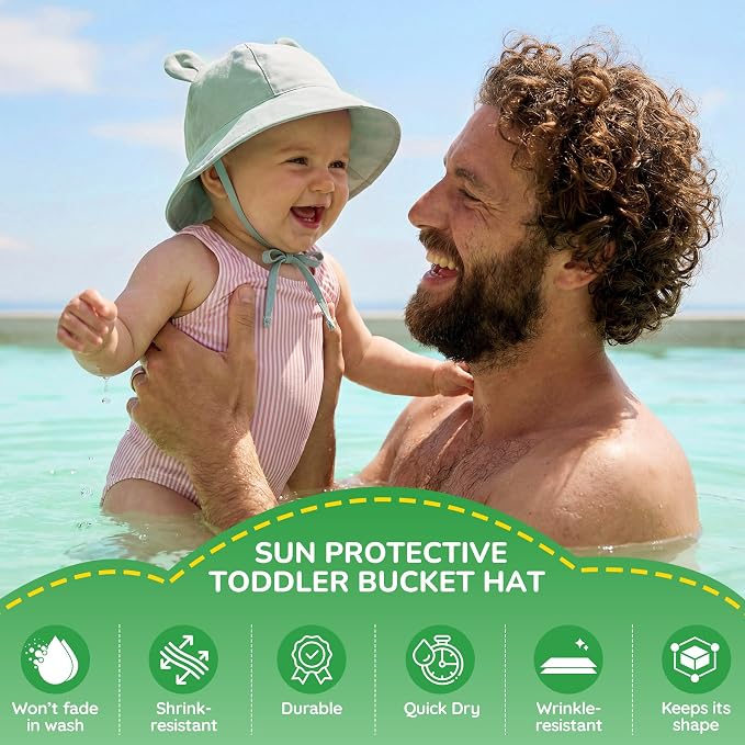 Zando Wide Brim Baby Sun Bucket Hat 0-4T UPF 50+ - Image 3