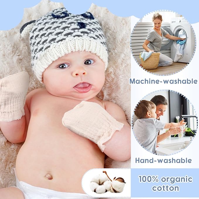 Baby Mittens Newborn No Scratch 0-6 Months - Image 5