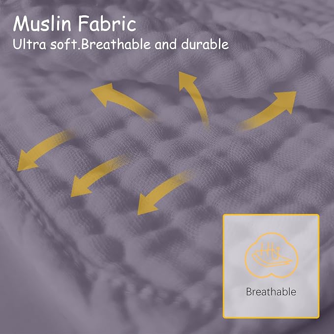 Lovely Care 12 Pack Muslin Burp Cloths 100% Cotton Muslin Cloths Large - Image 7