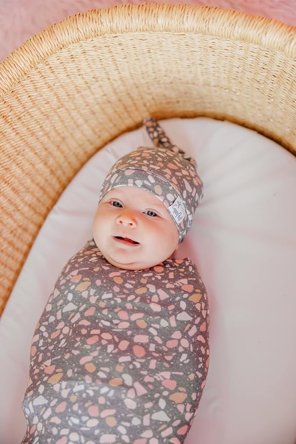 Copper Pearl Swaddle Blankets for Newborns | Soft Stretchy Receiving Blankets - Image 4