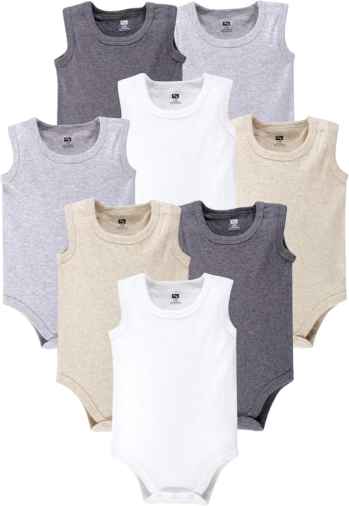 Hudson Baby Unisex Baby Cotton Sleeveless Bodysuits by HudsonBaby