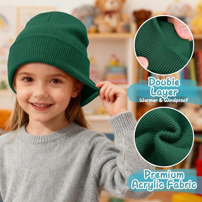 ZOORON Toddler Beanie Baby Kids Beanies Warm Winter Hat Knit Skull Cap - Image 3