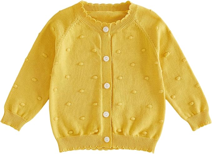 BULINGNA Toddler Baby Girl Cardigan Sweater Long Sleeve Button Down Knit by BULINGNA