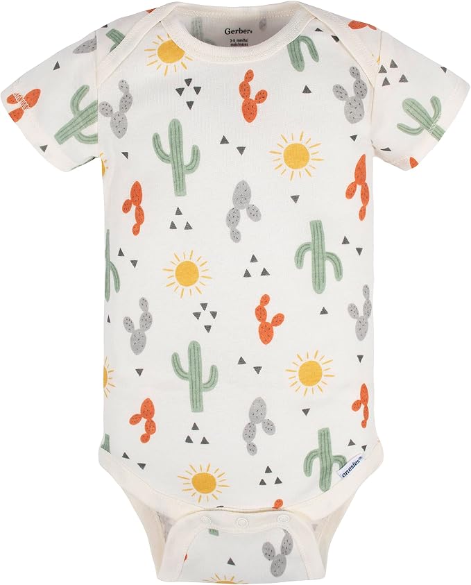 Gerber Baby Girls 5-Pack Short Sleeve Variety Onesies Bodysuits - Image 2