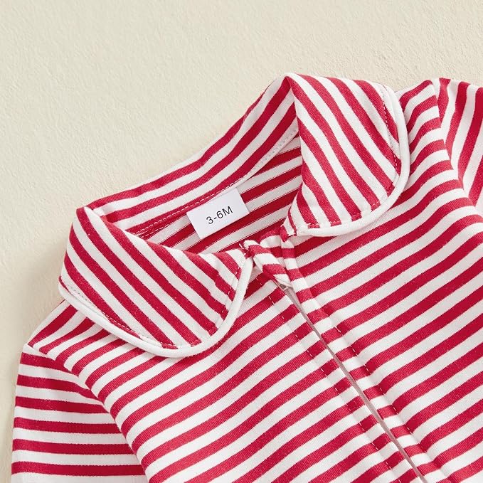 Seyurigaoka Newborn Baby Boy Girl Romper Long Sleeve Zipper Jumpsuit - Image 2