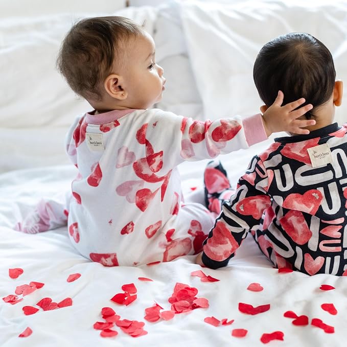 Burt's Bees Baby Girls' Organic Cotton, Sleep and Play Footed Pajamas | Easy - Image 4