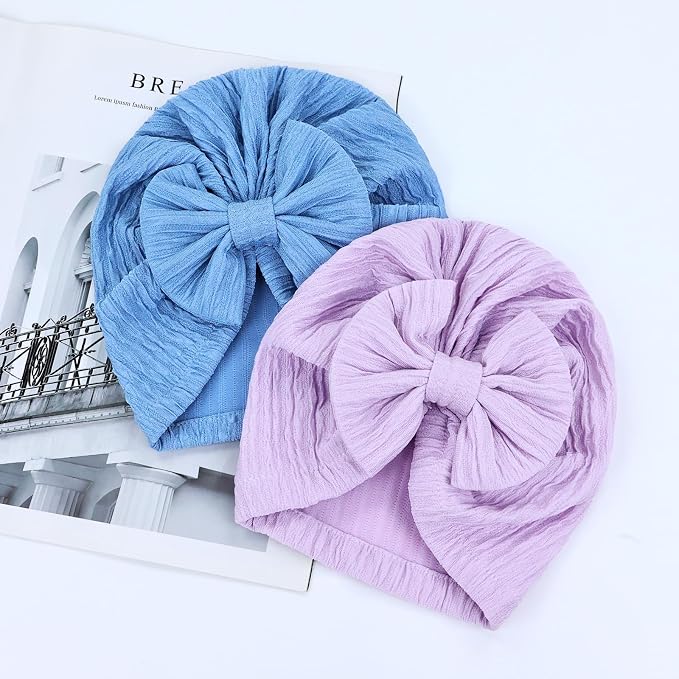 Cinaci 4 Pieces Baby Girls Turban Hats - Image 7