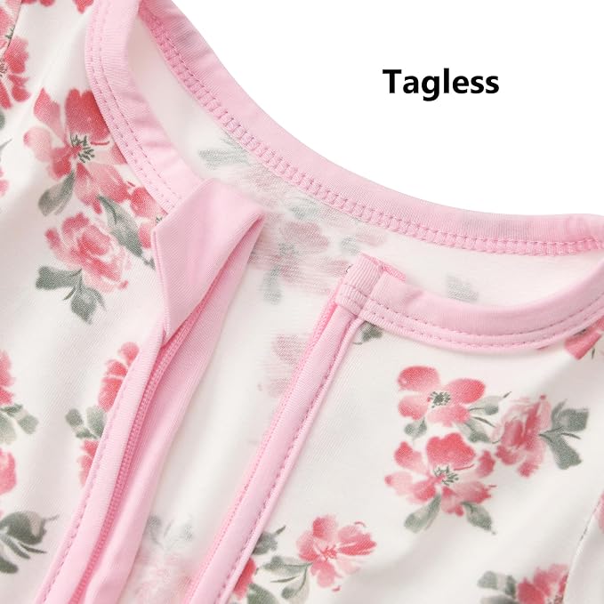 Aablexema Baby Short Sleeve Footless Pjs Zipper Romper 3-Pack | Soft Breathable - Image 4