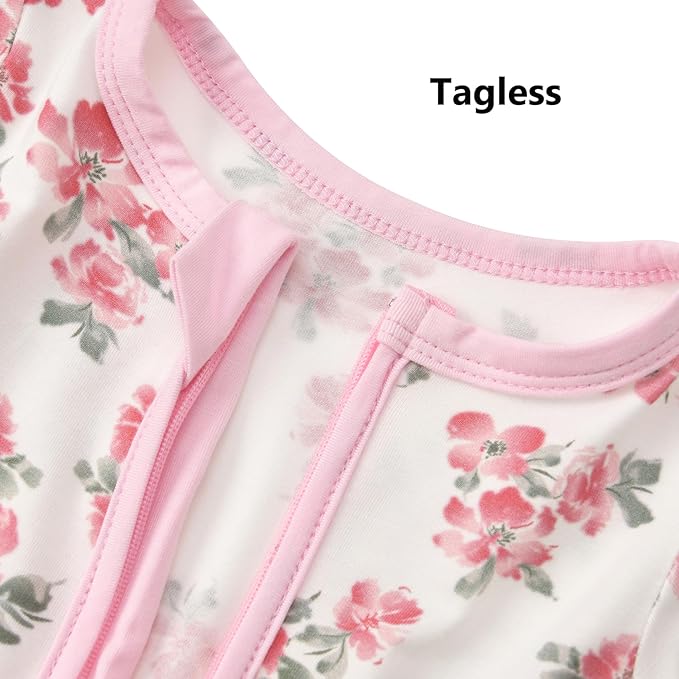 Aablexema Baby Short Sleeve Footless Pjs Zipper Romper 3-Pack | Soft Breathable - Image 4