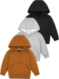 Cooraby 3 Packs Baby and Toddler Boys Long Sleeve Full-Zip Hoodies Infant by Cooraby