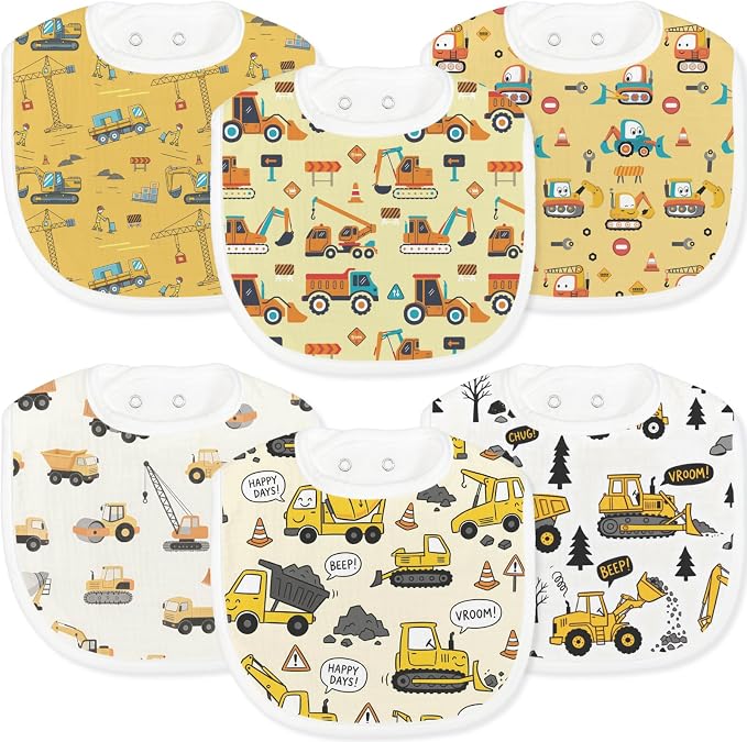Baby Bibs for Baby Boys Girls 6-Pack by Unknown