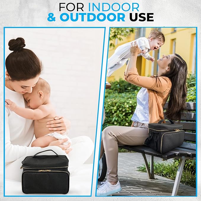 Breast Pump Bag - Breast Milk Cooler Travel Bag, Pumping Bag, Diaper Tote Bag, Pumping Bag for Work, Breast Pump Bag with Cooler Ice Pack, Compatible with Spectra S1, S2