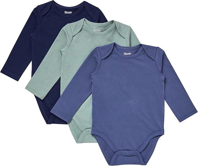 Hanes Baby Pure Comfort Long Sleeve Bodysuits, Infant Bodysuits, Boys & Girls by Hanes