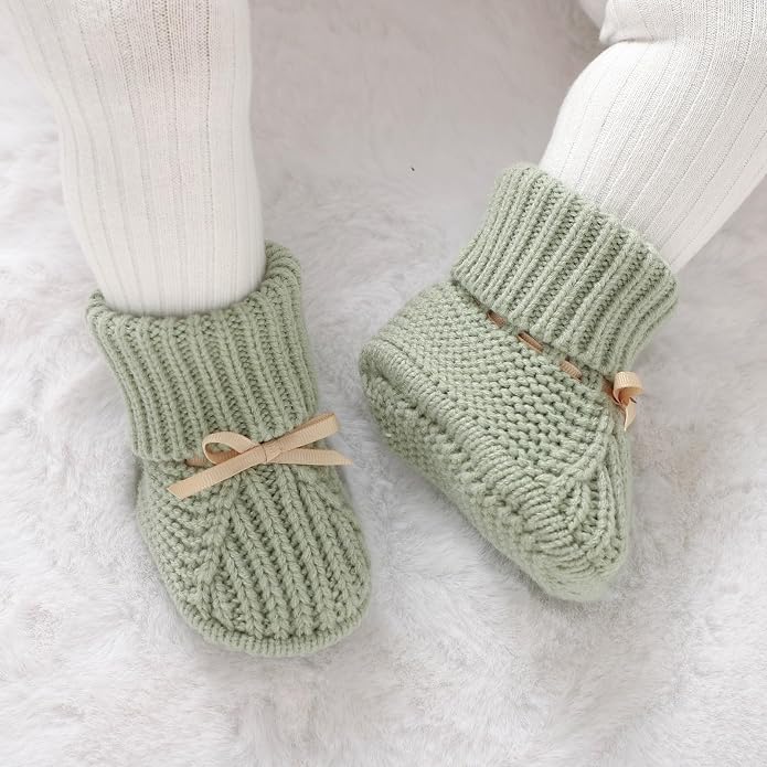 mimixiong Baby Booties Newborn Infant Sock Shoes | Hand Knitting Crochet Boy - Image 3