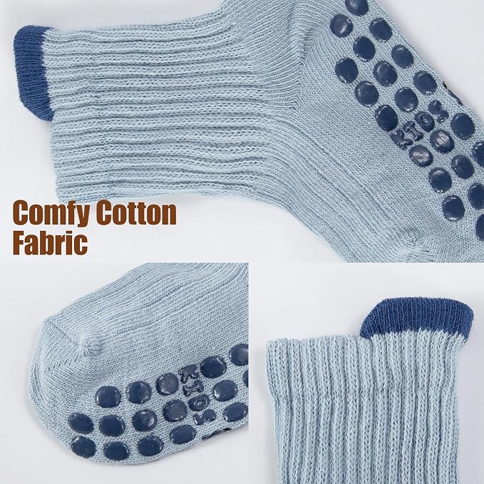 8 Pairs Baby Toddler Socks Non-Slip Grip Socks - Image 6