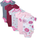 HonestBaby baby-girls 5-pack Short Sleeve Bodysuits One-piece 100% Organic by HonestBaby