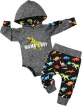 Fommy Newborn Baby Boy Clothes Plaid Letter Print Long Sleeve Hoodies + Long by Fommy