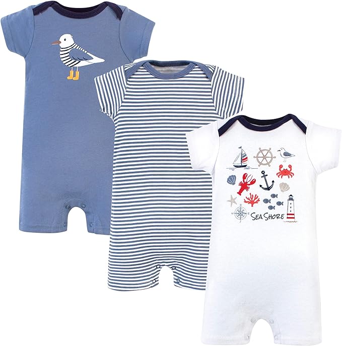 Hudson Baby Unisex Cotton Rompers by HudsonBaby