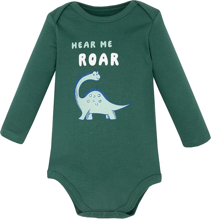 Hudson Baby baby-boys Cotton Long-sleeve Bodysuits 3-pack - Image 3