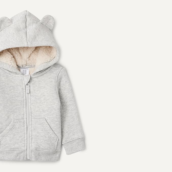 Amazon Essentials unisex-baby Sherpa Lined Full Zipper Hoodie - Image 2