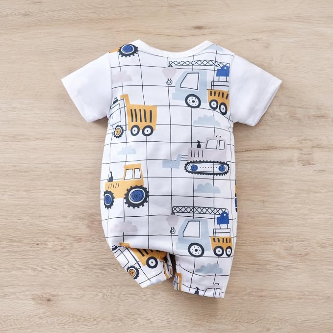2-Pack Baby Boys Girls Romper Newborn Cartoon Print Short Sleeve Onesie Summer - Image 6