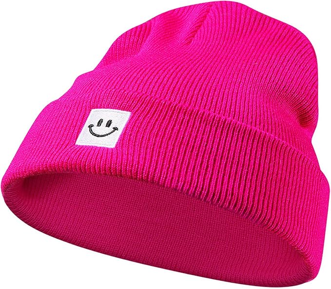 Baby Beanie Knit Ski Hat with Cute Face - Image 2