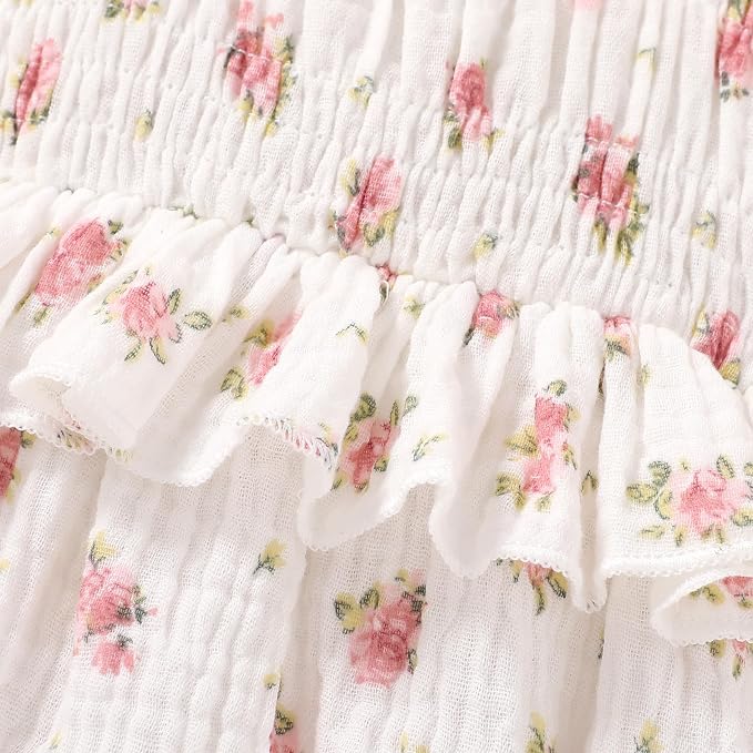 YOUNGER TREE Baby girl Romper Infant Summer Clothes Ruffle Sleeveless One Piece - Image 5