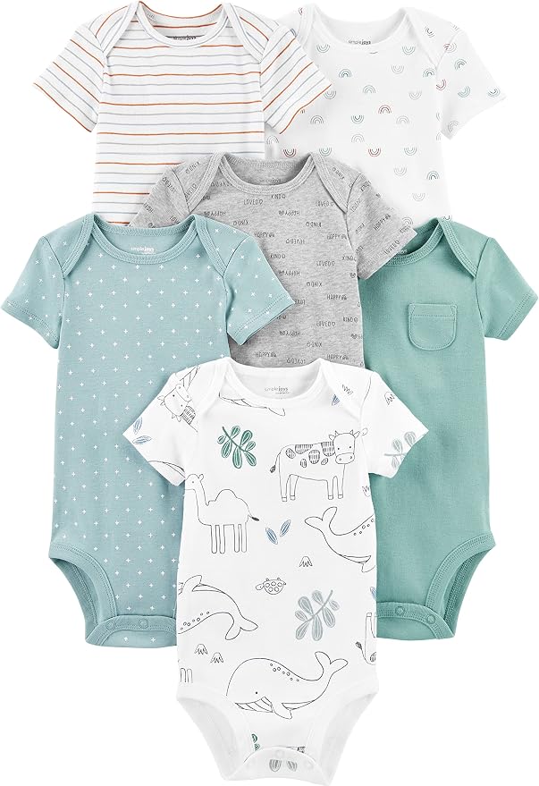 Simple Joys by Carter's Unisex Babies' Short-Sleeve Bodysuit by SimpleJoysbyCarters