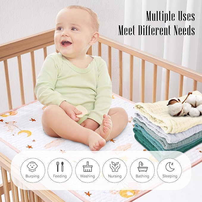 12 Pack Muslin Burp Cloths - Image 4